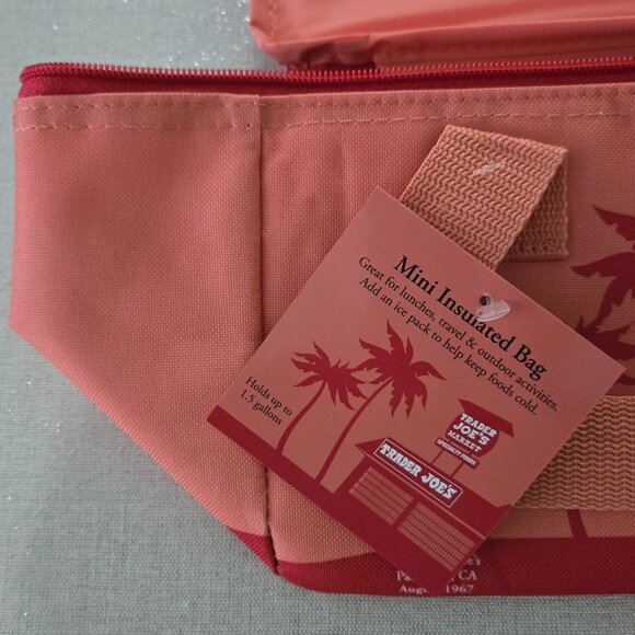 Trader Joe's Peach Mini Cooler Bag NWT - Picture 3 of 4